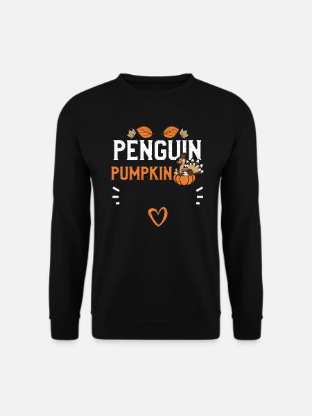 Penguin Pumpkin - Thanksgiving - Unisex Sweatshirt - black