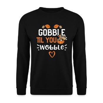 Gobble Til You Wobble - Unisex Pullover - Schwarz - Vorne - Alina (178cm) & Michal (187cm)