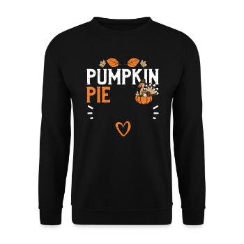 Pumpkin Pie - Thanksgiving - Unisex Sweatshirt - black - Front - Alina (178cm) & Michal (187cm)