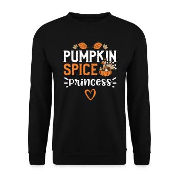 Pumpkin Spice Princess - Unisex Pullover - Schwarz - Vorne - Alina (178cm) & Michal (187cm)