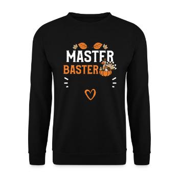 Master Baster - Thanksgiving - Unisex Pullover - Schwarz - Vorne - Alina (178cm) & Michal (187cm)