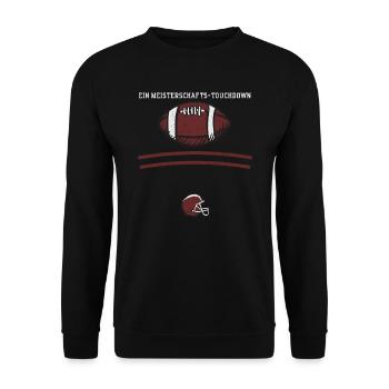 Ein Meisterschafts-Touchdown - Unisex Pullover - Schwarz - Vorne - Alina (178cm) & Michal (187cm)