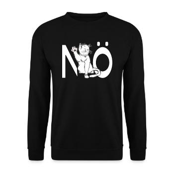 Not Today Nope Cat Gift - Unisex Sweatshirt - black - Front - Alina (178cm) & Michal (187cm)