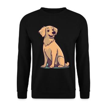 Niedliches Hundedesign für Hundebesitzer - Unisex Pullover - Schwarz - Vorne - Alina (178cm) & Michal (187cm)
