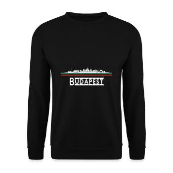 Budapest Ungarin - Unisex Pullover - Schwarz - Vorne - Alina (178cm) & Michal (187cm)