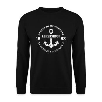 Baltic Sea resort and artists' colony Ahrenshoop, white - Unisex Sweatshirt - black - Front - Alina (178cm) & Michal (187cm)