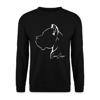 CANE CORSO Profil Chiens Chien Wilsigns - Sweat-shirt Unisexe - noir - Devant - Alina (178cm) & Michal (187cm)