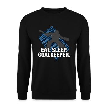Hockey Feldhockey Hockey-LEGENDE Hockeytorwart - Unisex Pullover - Schwarz - Vorne - Alina (178cm) & Michal (187cm)