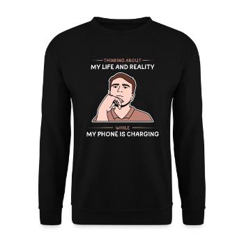Plan de vie pour les jeunes fiers Pinoys - Sweat-shirt Unisexe - noir - Devant - Alina (178cm) & Michal (187cm)