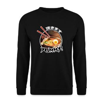 Delicous Japanese Food Ramen Noodles - Anime Shirt - Unisex Sweatshirt - black - Front - Alina (178cm) & Michal (187cm)