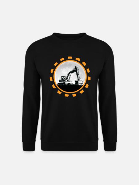 bagger baggerfahrer Baustelle Baggerschaufel - Unisex Pullover - Schwarz