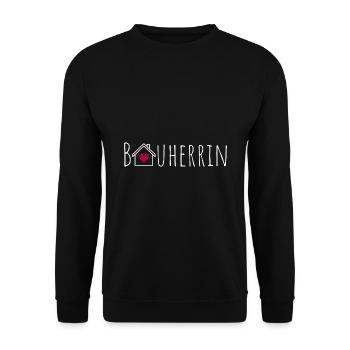 Bauherrin - Unisex Pullover - Schwarz - Vorne - Alina (178cm) & Michal (187cm)