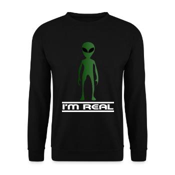 Aliens Universum Weltraum Außerirdische - Unisex Pullover - Schwarz - Vorne - Alina (178cm) & Michal (187cm)