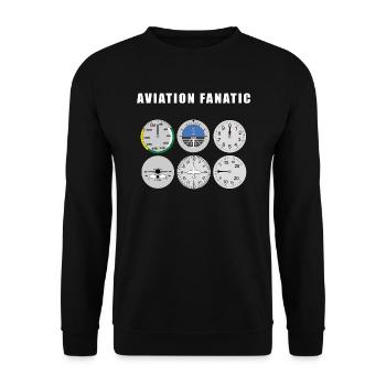 Fanatische Luftfahrt - Unisex Pullover - Schwarz - Vorne - Alina (178cm) & Michal (187cm)