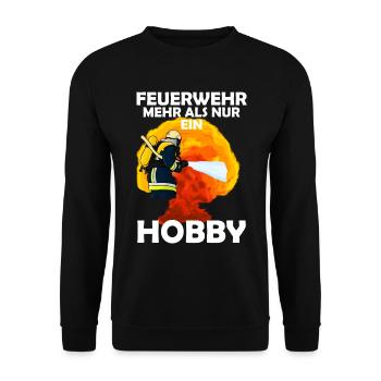 Feuerwehr Freiwillige Feuerwehr Hobby Feuerwehr - Unisex Pullover - Schwarz - Vorne - Alina (178cm) & Michal (187cm)