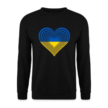 Ukraine - Unisex Pullover - Schwarz - Vorne - Alina (178cm) & Michal (187cm)
