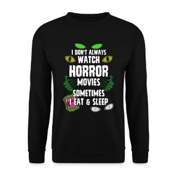 Je ne regarde pas toujours des films d’horreur, parfois je suis - Sweat-shirt Unisexe - noir - Devant - Alina (178cm) & Michal (187cm)