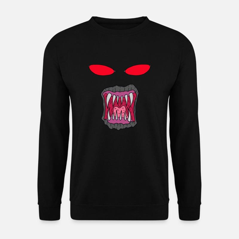 Monster Gesicht #2 - Unisex Pullover - Schwarz