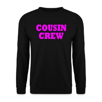 cousin crew - Unisex Pullover - Schwarz - Vorne - Alina (178cm) & Michal (187cm)