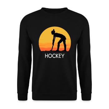 Hockey Hockey-girl Feldhockey Hockeysport - Unisex Pullover - Schwarz - Vorne - Alina (178cm) & Michal (187cm)