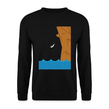 Cliff Diver Cliff Diver gift idea - Unisex Sweatshirt - black - Front - Alina (178cm) & Michal (187cm)