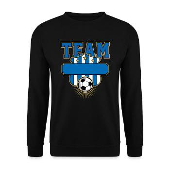 Team Football - Unisex Sweatshirt - black - Front - Alina (178cm) & Michal (187cm)