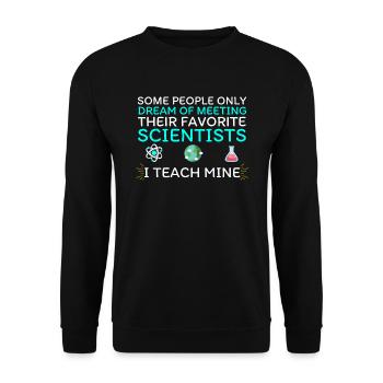 Wissenschaft Lehrer Shirt | Lieblingswissenschaftler - Unisex Pullover - Schwarz - Vorne - Alina (178cm) & Michal (187cm)
