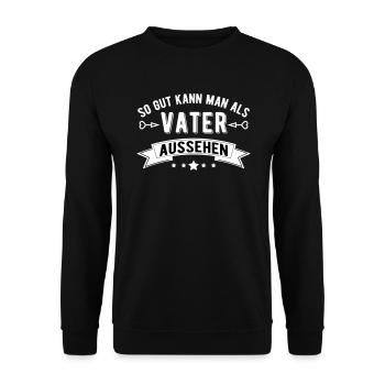 Geschenk Vater Geburtstag Geschenke - Unisex Pullover - Schwarz - Vorne - Alina (178cm) & Michal (187cm)