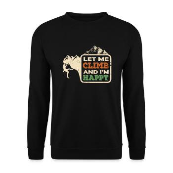 Escalade alpinisme montagnes idée cadeau - Sweat-shirt Unisexe - noir - Devant - Alina (178cm) & Michal (187cm)