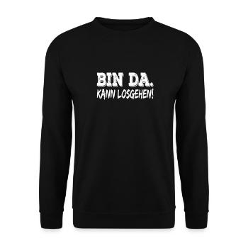 Bin Da Peut-sortir Sort Cadeau - Sweat-shirt Unisexe - noir - Devant - Alina (178cm) & Michal (187cm)