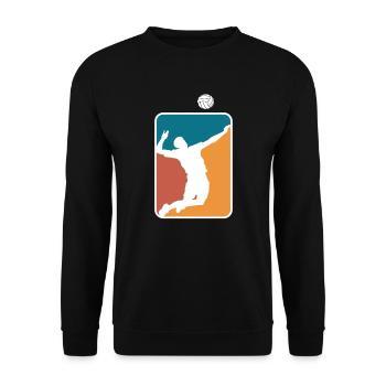 Volleyball volleyball player beach volleyball gift - Unisex Sweatshirt - black - Front - Alina (178cm) & Michal (187cm)