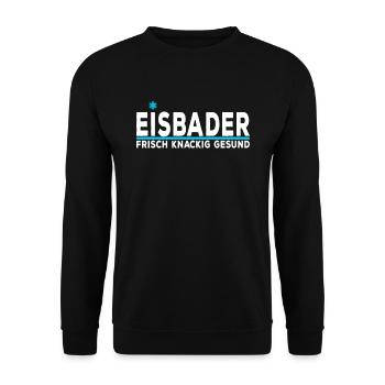 Eisbader Eis schwimmer Kältebad Eisbaden Winterbad - Unisex Pullover - Schwarz - Vorne - Alina (178cm) & Michal (187cm)