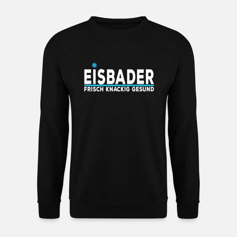 Eisbader Eis schwimmer Kältebad Eisbaden Winterbad - Unisex Pullover - Schwarz