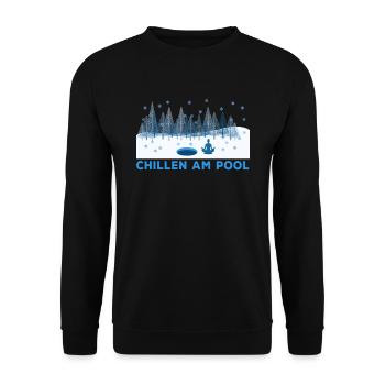 Bain de glace bains de glace nageurs de glace méditation bain froid - Sweat-shirt Unisexe - noir - Devant - Alina (178cm) & Michal (187cm)