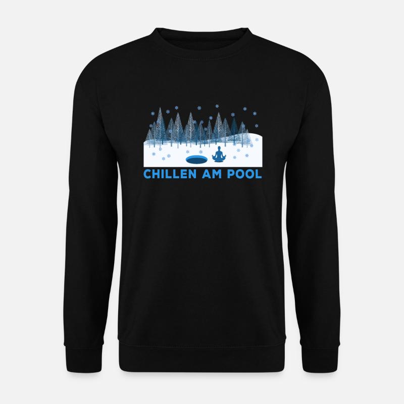 Eisbaden Eisbader Eisschwimmer Meditation Kältebad - Unisex Pullover - Schwarz