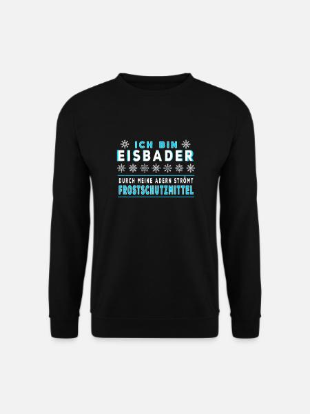 Eisbader Eisbaden Eis schwimmer Kältebad Geschenk - Unisex Pullover - Schwarz