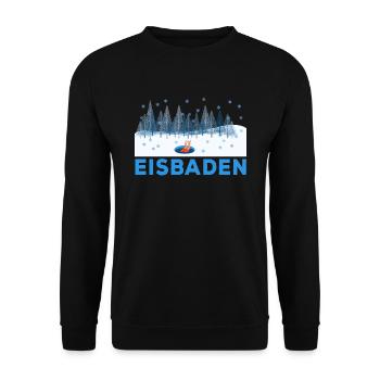 Eisbader bain de glace bain d'hiver bain de glace nageur froid - Sweat-shirt Unisexe - noir - Devant - Alina (178cm) & Michal (187cm)