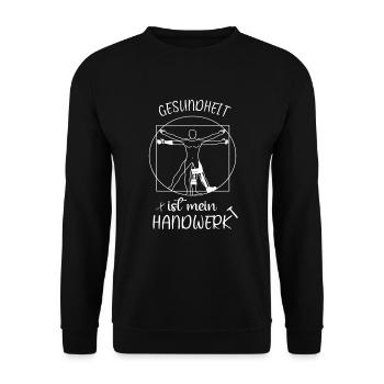 Orthopaedic technicians health as a craft - Unisex Sweatshirt - black - Front - Alina (178cm) & Michal (187cm)