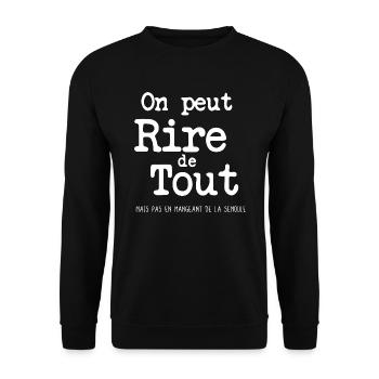 Citation drôle cadeau drôle citation humour - Sweat-shirt Unisexe - noir - Devant - Alina (178cm) & Michal (187cm)