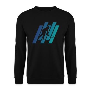 Floorball Floorball Player Floorball Player - Unisex Sweatshirt - black - Front - Alina (178cm) & Michal (187cm)