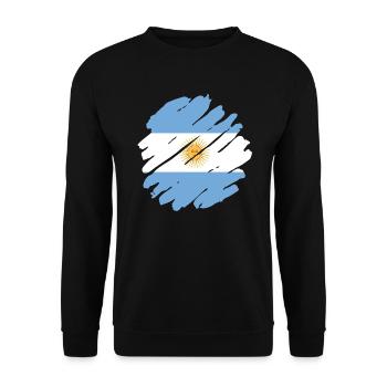 Argentine Drapeau Amérique du Sud Drapeau argentin - Sweat-shirt Unisexe - noir - Devant - Alina (178cm) & Michal (187cm)