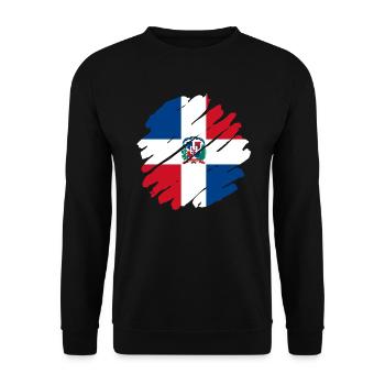 Dominican Republic Flag Dom Rep Flag Trip - Unisex Sweatshirt - black - Front - Alina (178cm) & Michal (187cm)