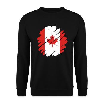 Drapeau du Canada Feuille d’érable Drapeau canadien Canada - Sweat-shirt Unisexe - noir - Devant - Alina (178cm) & Michal (187cm)