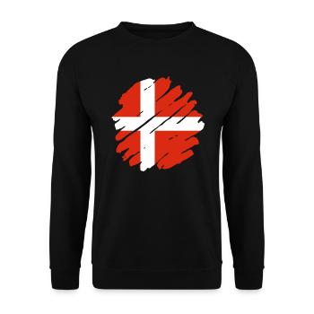 Denmark Flag Scandinavia Danish Flag Travel - Unisex Sweatshirt - black - Front - Alina (178cm) & Michal (187cm)