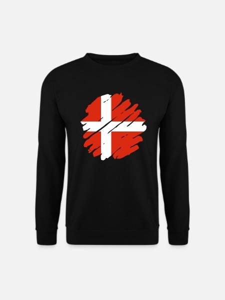 Dänemark Flagge Skandinavien Dänische Flagge Reise - Unisex Pullover - Schwarz