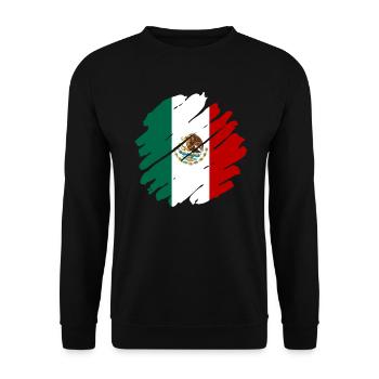 Mexique Drapeau Mexicain Drapeau Mexique Amérique du Sud - Sweat-shirt Unisexe - noir - Devant - Alina (178cm) & Michal (187cm)
