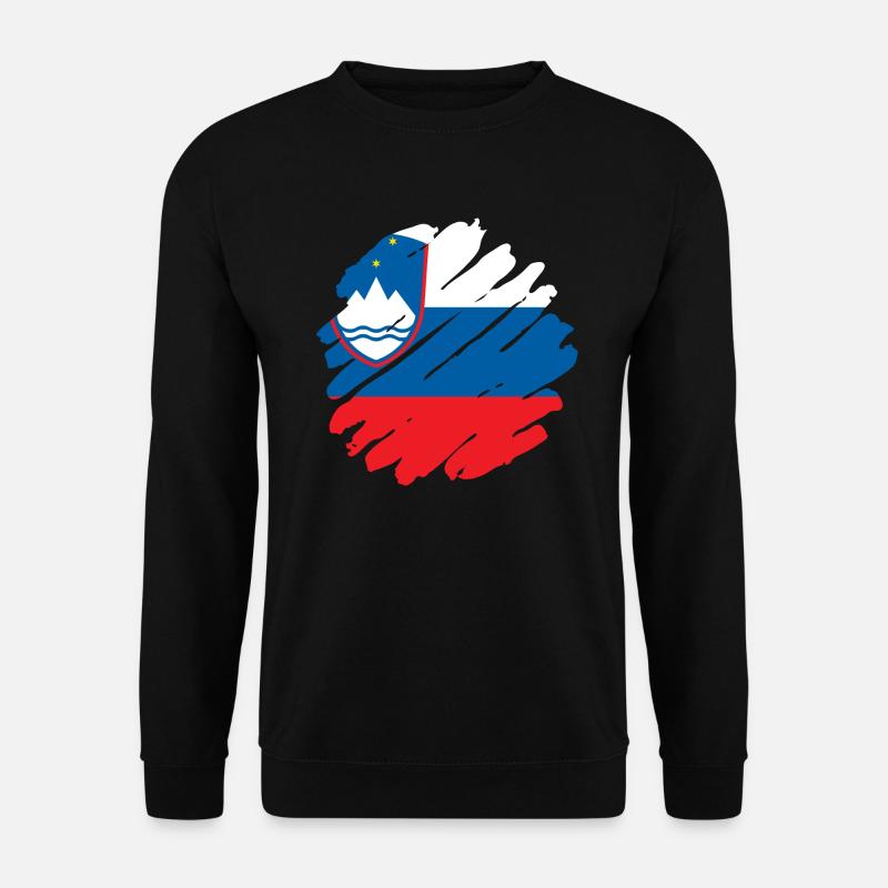 Slovénie Drapeau Balkan Drapeau Slovène Vintage - Sweat-shirt Unisexe - noir