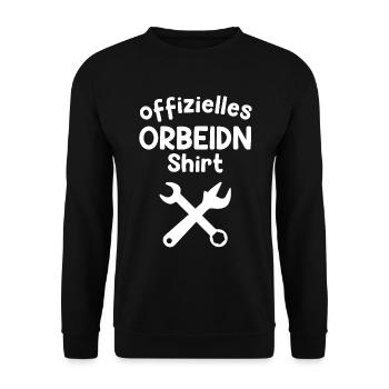 ostdeutsch Werkstatt Werkzeug Ossi Geschenk - Unisex Pullover - Schwarz - Vorne - Alina (178cm) & Michal (187cm)