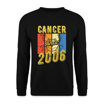 Cancer 2006 Sternzeichen Geburtstag - Unisex Pullover - Schwarz - Vorne - Alina (178cm) & Michal (187cm)