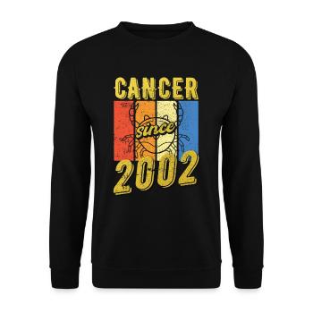 Cancer 2002 Sternzeichen Geburtstag - Unisex Pullover - Schwarz - Vorne - Alina (178cm) & Michal (187cm)